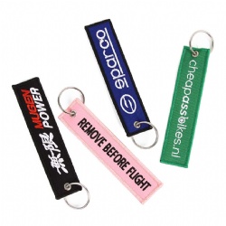 Embroidery Woven Keychain